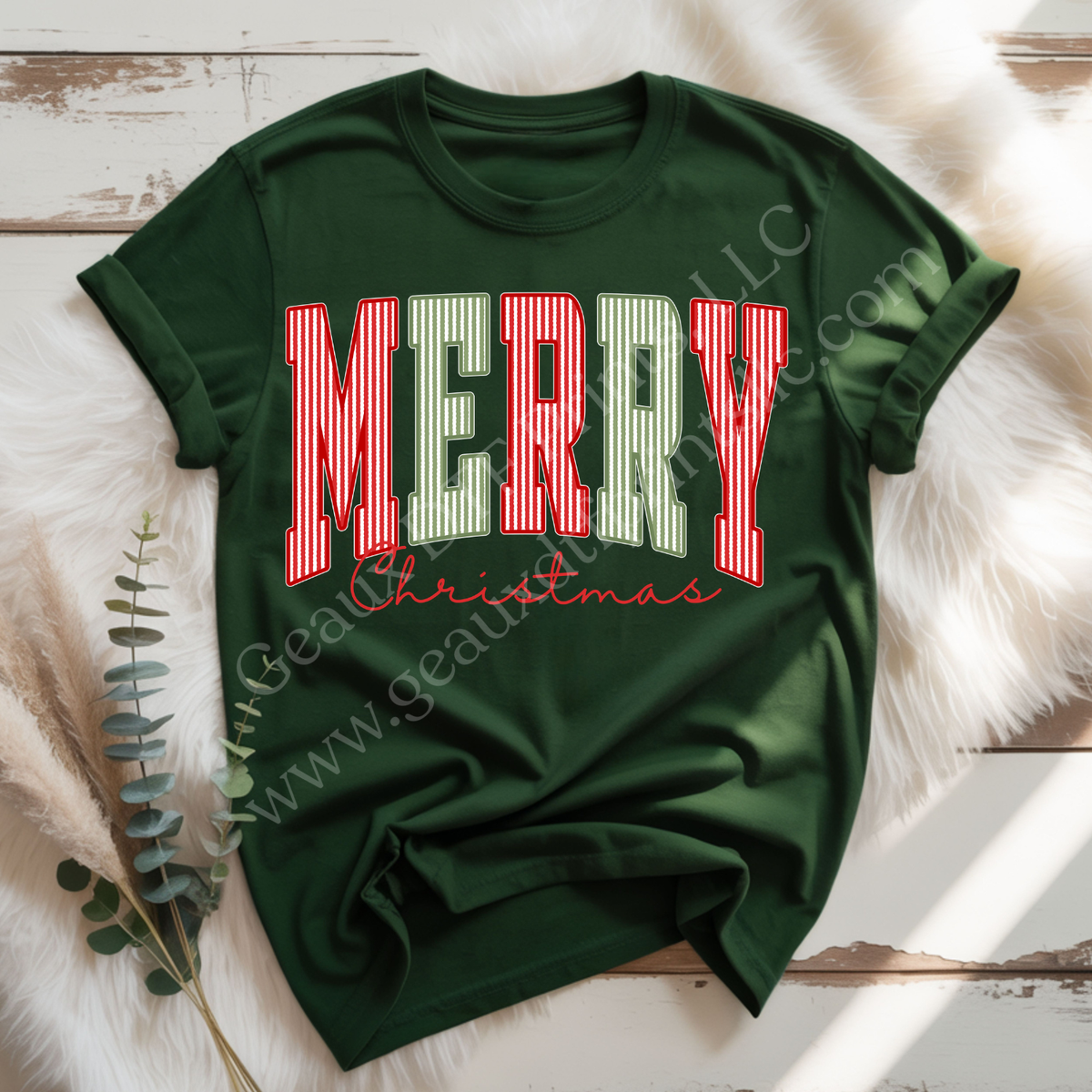 Merry Christmas Red DTF Single Print