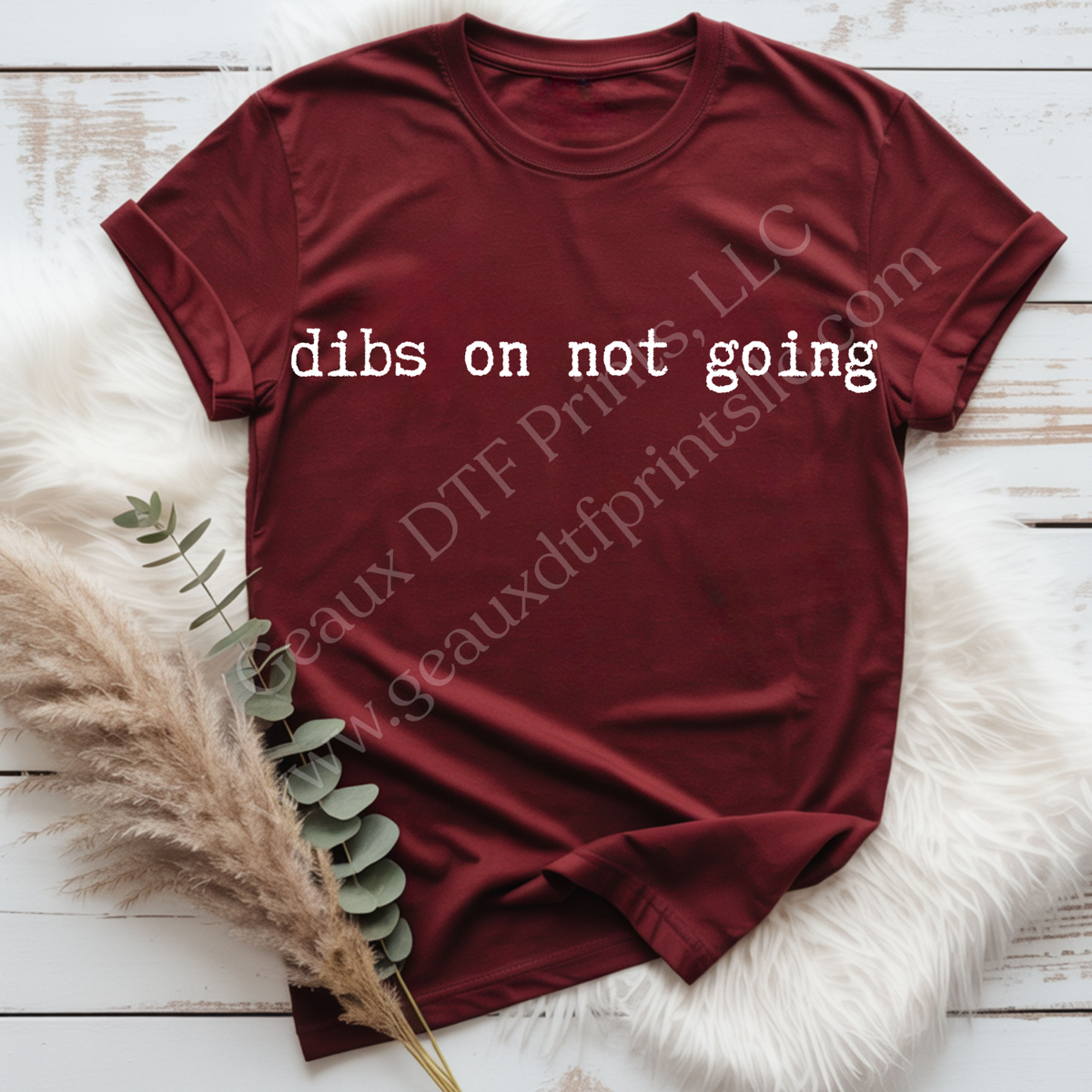 Dibs White DTF Single Print