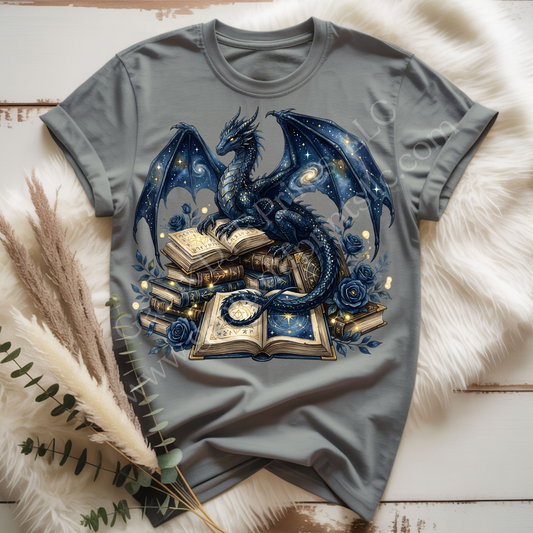 Blue Dragon & Books DTF Single Print