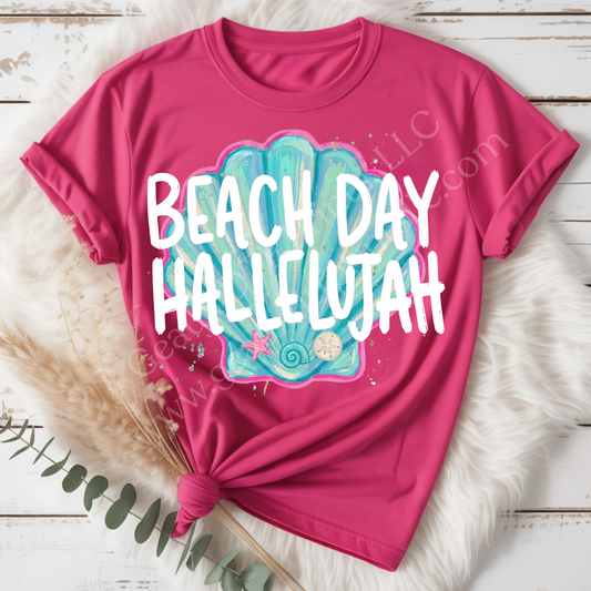 Beach Day Hallelujah DTF Single Print