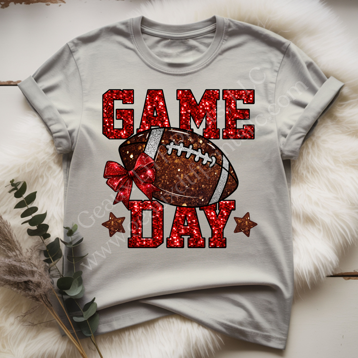 Football Game Day Red DTF Single Print