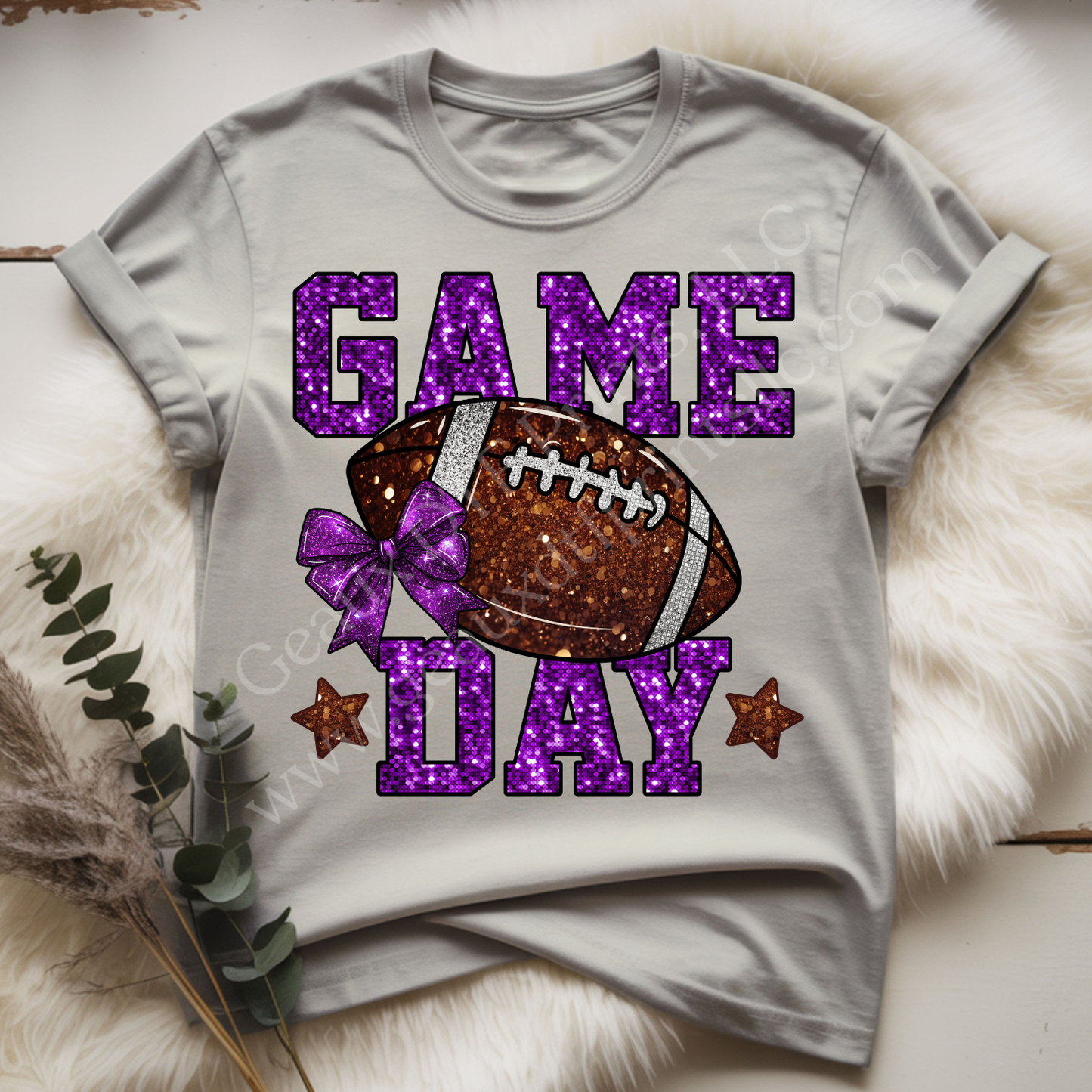 Football Game Day Purple DTF Single Print