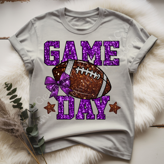 Football Game Day Purple DTF Single Print