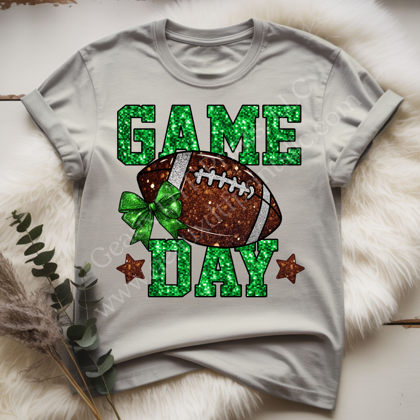 Football Game Day Green DTF Single Print