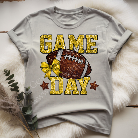 Football Game Day Gold DTF Single Print