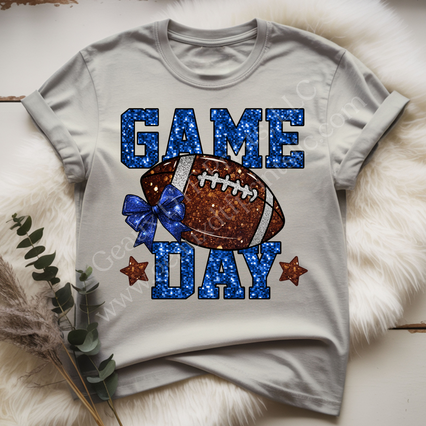 Football Game Day Blue DTF Single Print