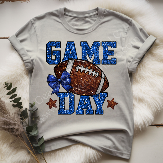 Football Game Day Blue DTF Single Print