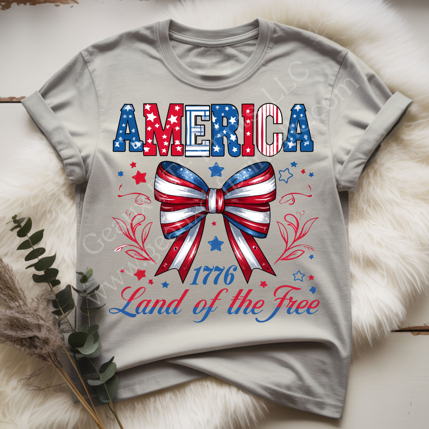 America 1776 Bow DTF Single Print