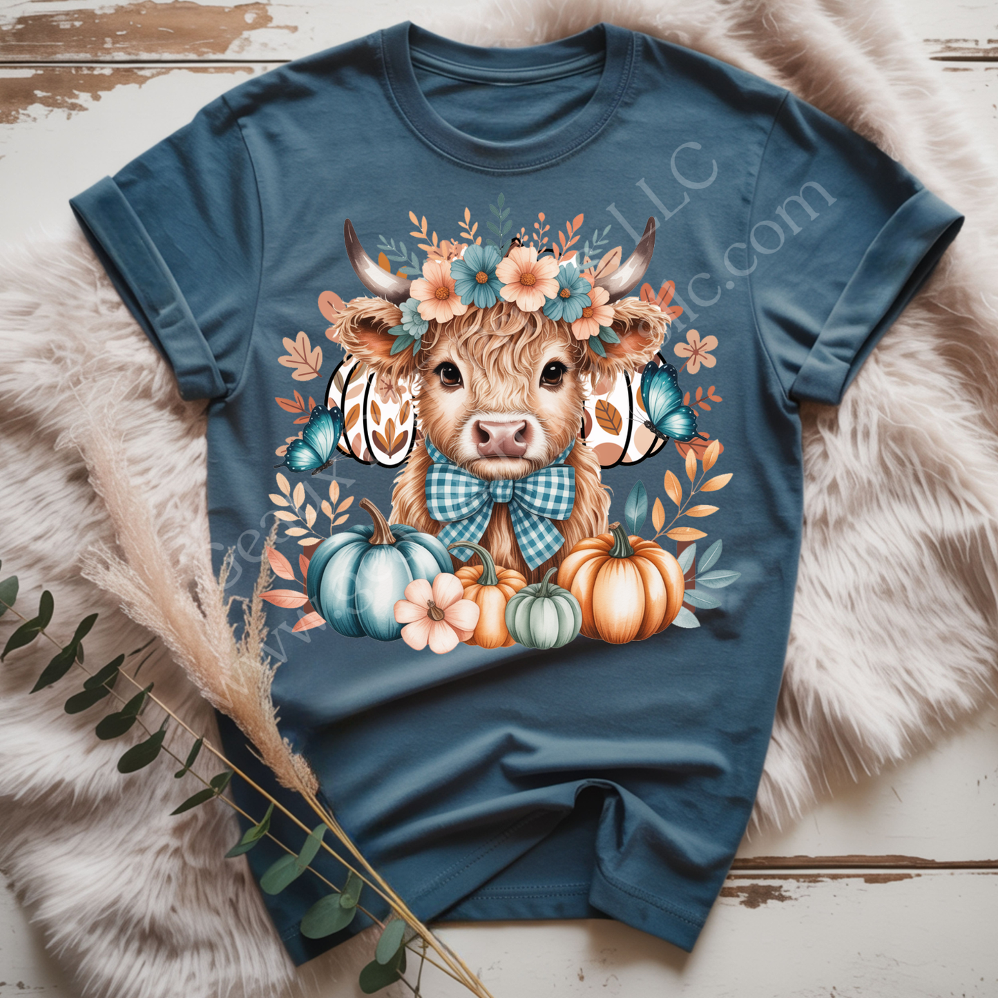 Fall Cow DTF Single Print
