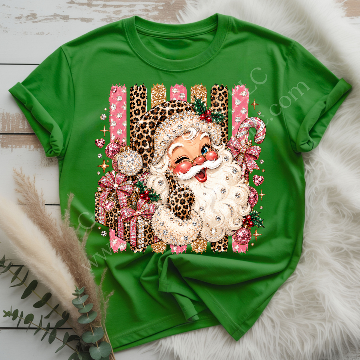 Sparkly Santa DTF Single Print