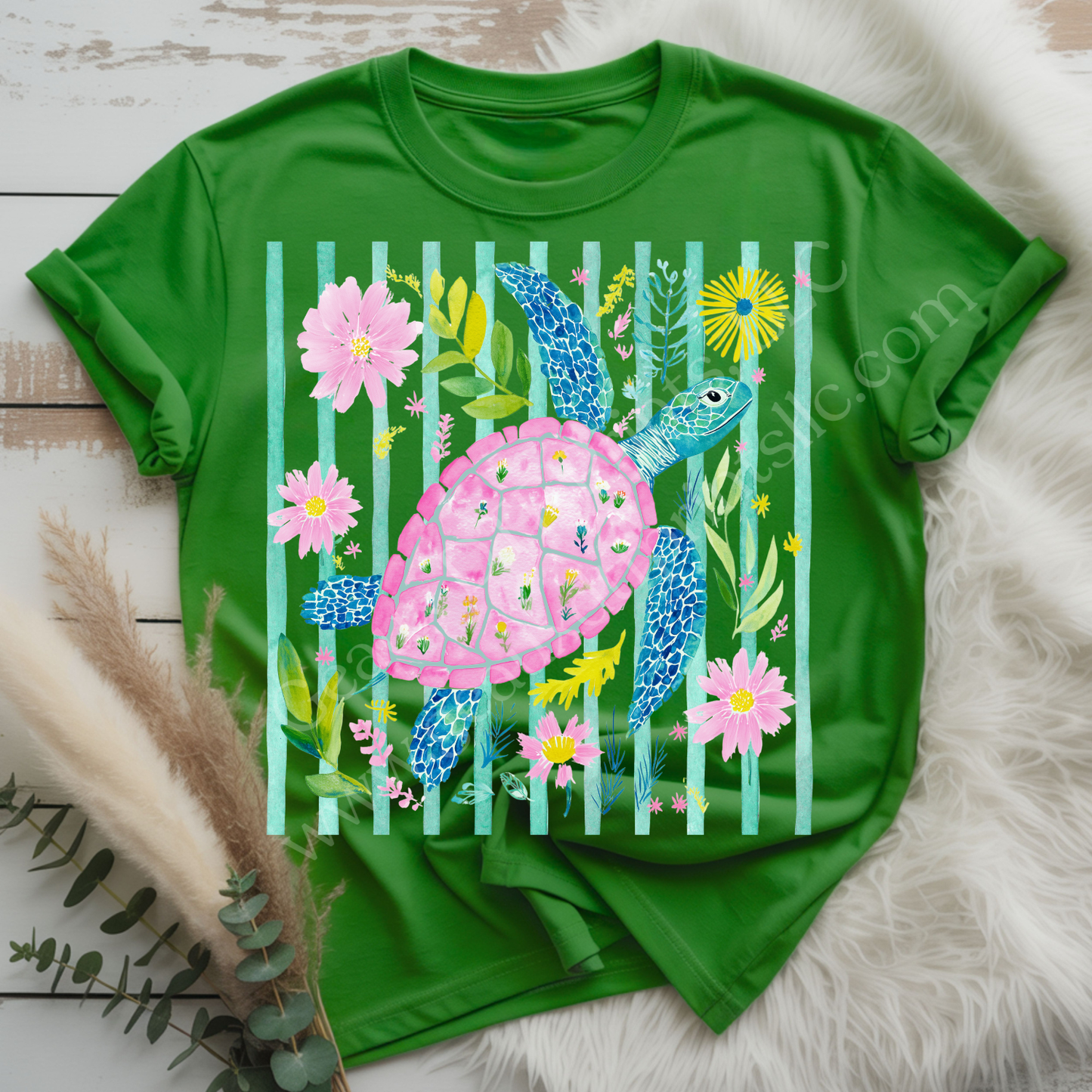 Neon Turtle DTF Single Print