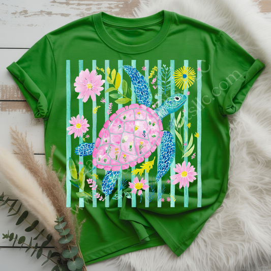 Neon Turtle DTF Single Print