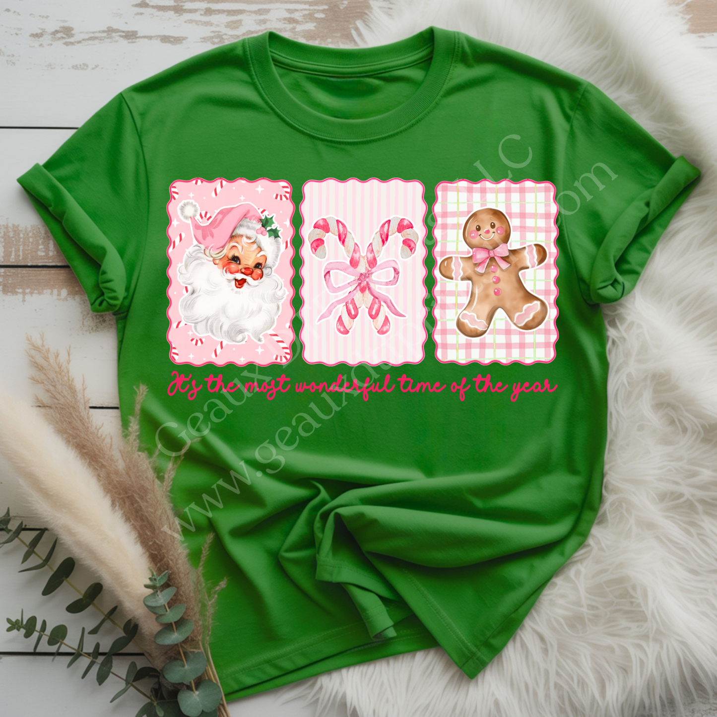 Pink Christmas Trio DTF Single Print