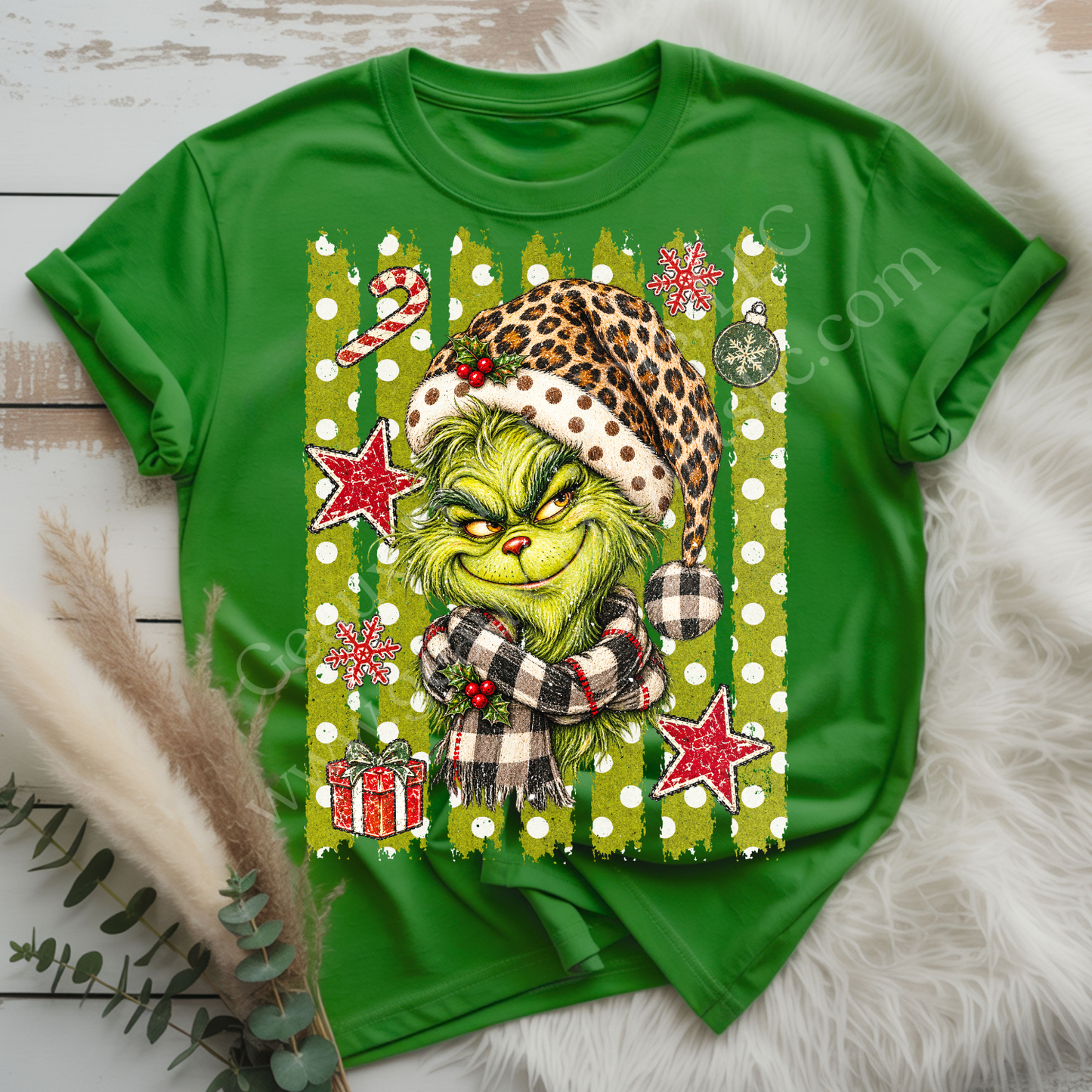 Green Man Leopard Hat DTF Single Print