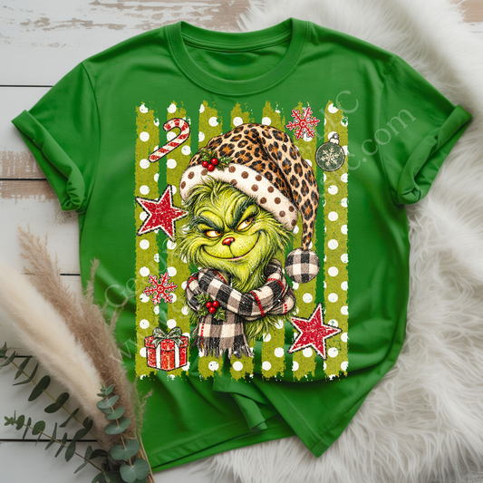 Green Man Leopard Hat DTF Single Print