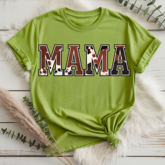 Cow Print Mama DTF Single Print