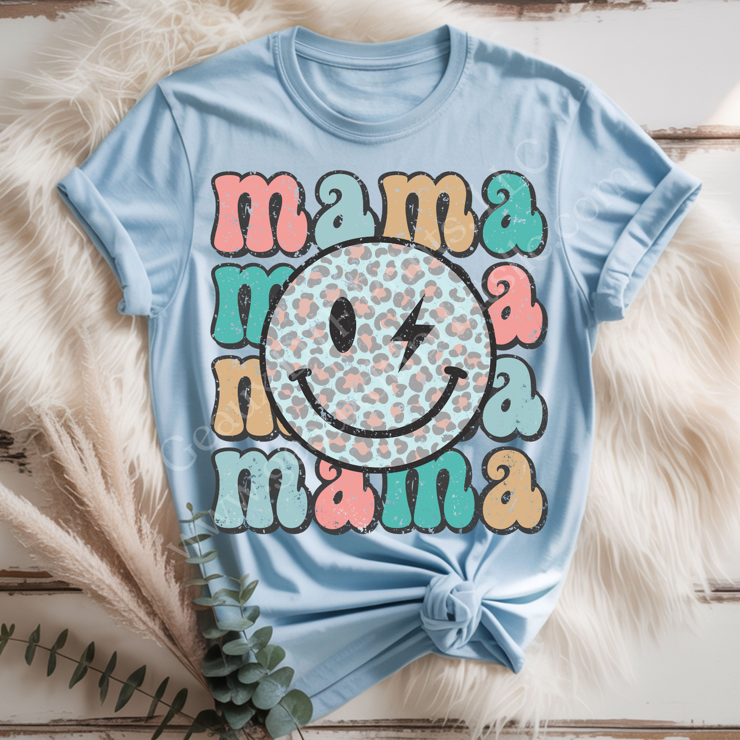 Smiley Face Mama DTF Single Print