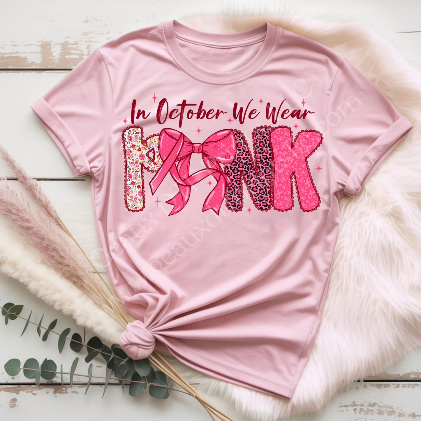 In October We Wear Pink DTF Single Print