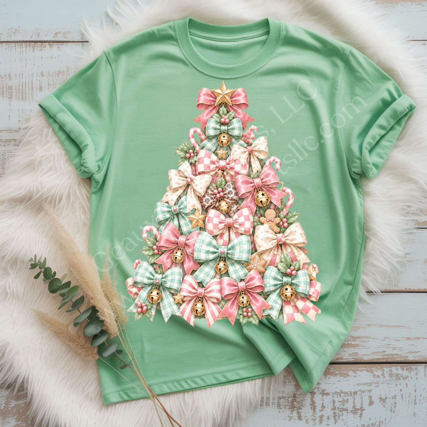 Pastel Bow Tree DTF Single Print