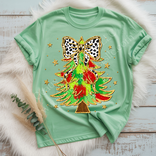 Red/Green Tree DTF Single Print