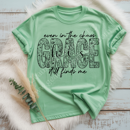 His Grace Black DTF Single Print