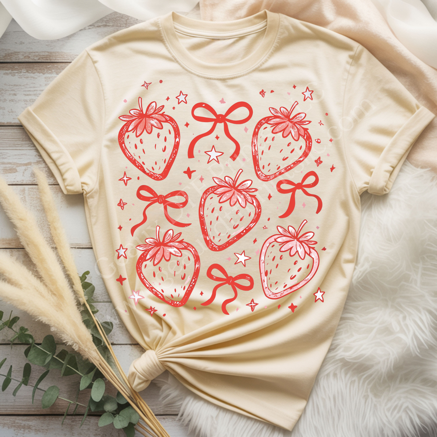 Strawberries DTF Single Print