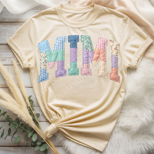Mimi Pastel Patchwork DTF Single Print