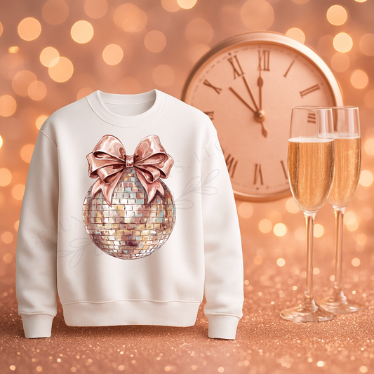 Rose Gold Disco Ball Single DTF