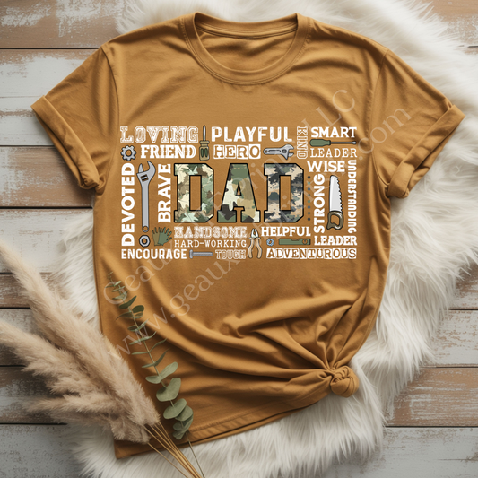 DAD White DTF Single Print