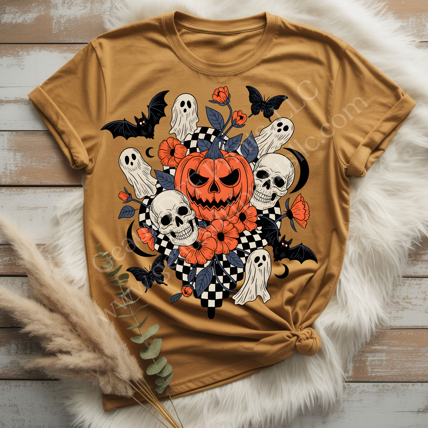 Skulls & Checkered DTF Single Print