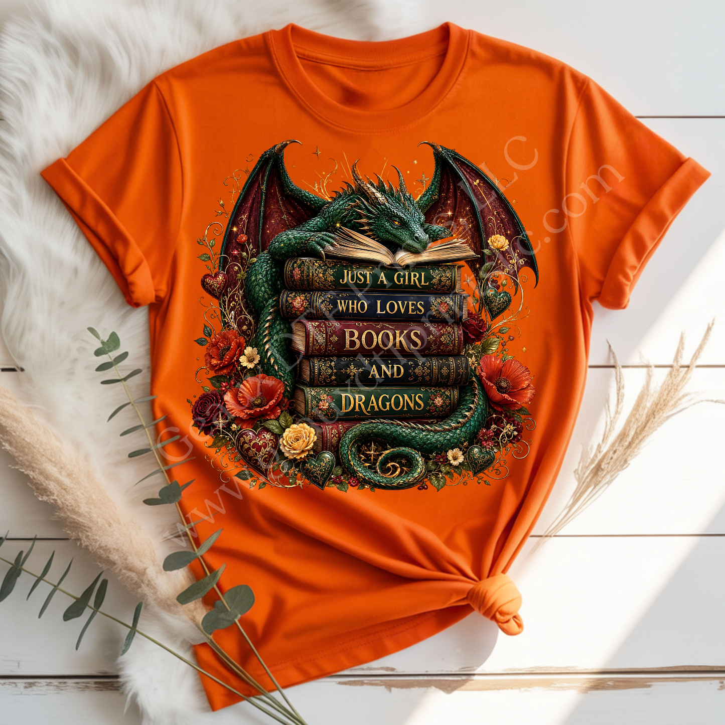 Books & Dragons DTF Single Print