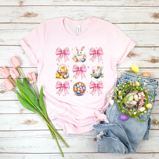 Easter Collage - Soft Pink Bella Canvas