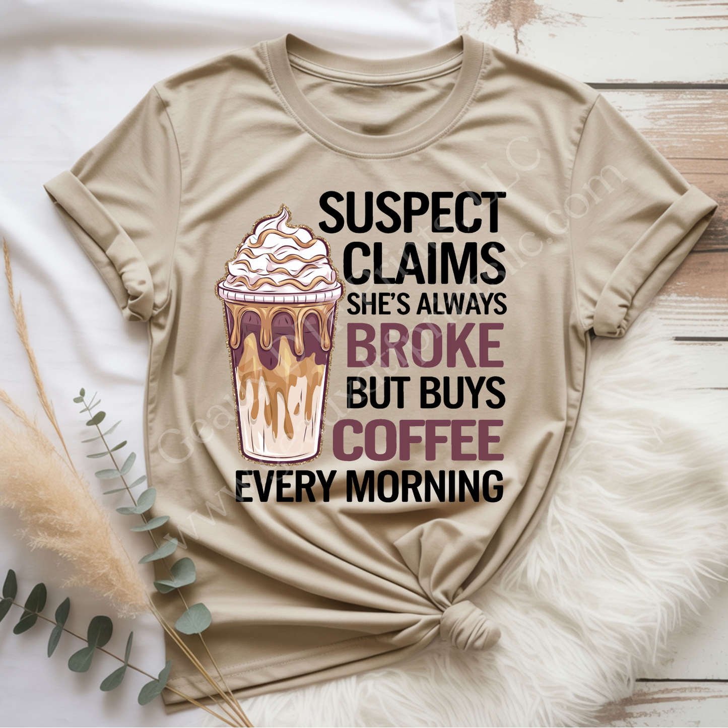 Buys Coffee Every Morning DTF Single Print