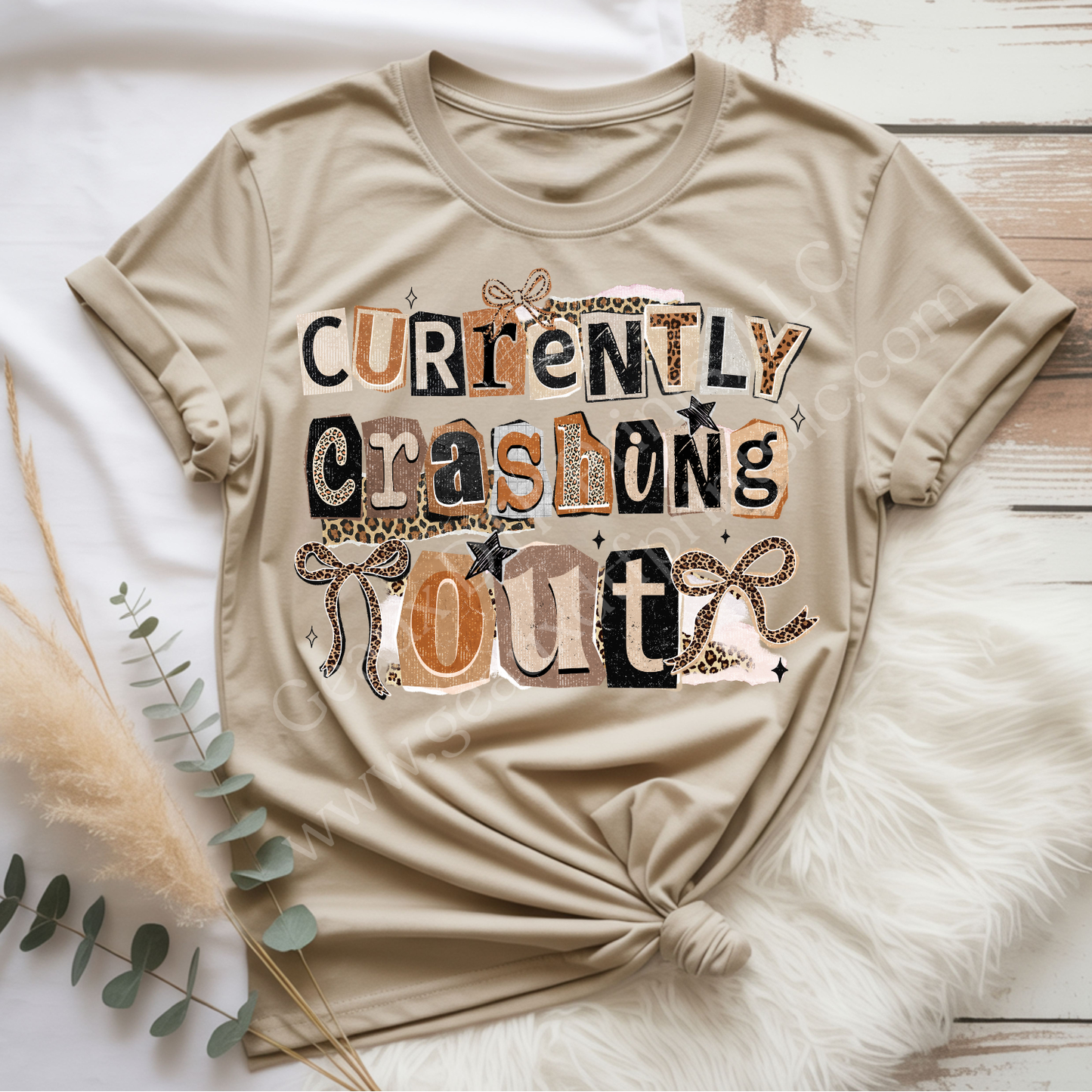 Currently Crashing Out DTF Single Print