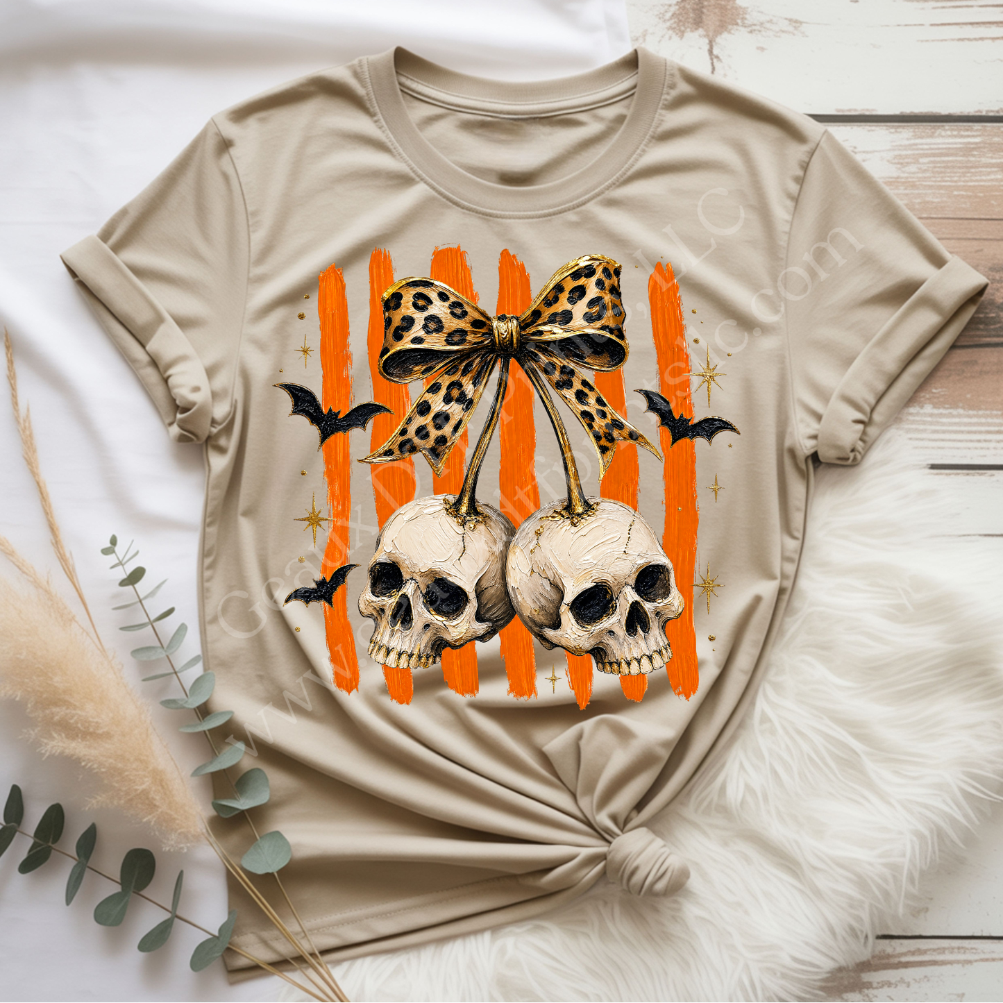 Skull Cherries DTF Single Print