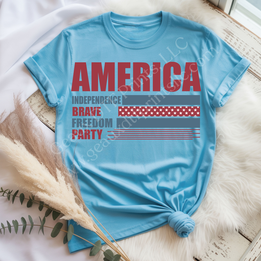America 3 DTF Single Print
