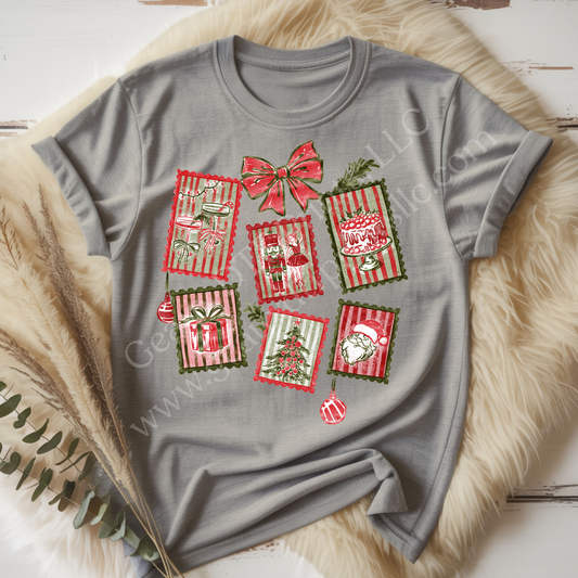 Christmas Stamps DTF Single Print