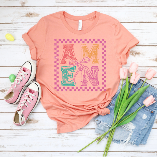 Amen 2 - Sunset Bella Canvas