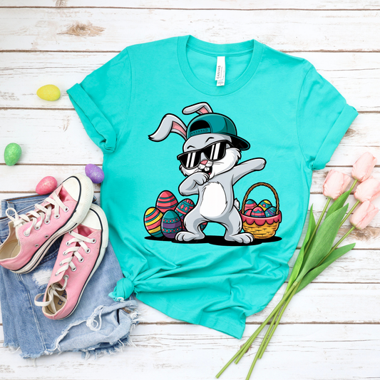 Chill Bunny - Teal Bella Canvas