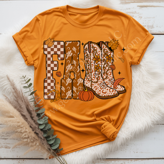 Fall Boots DTF Single Print