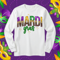 Mardi Gras Leopard DTF Single Print