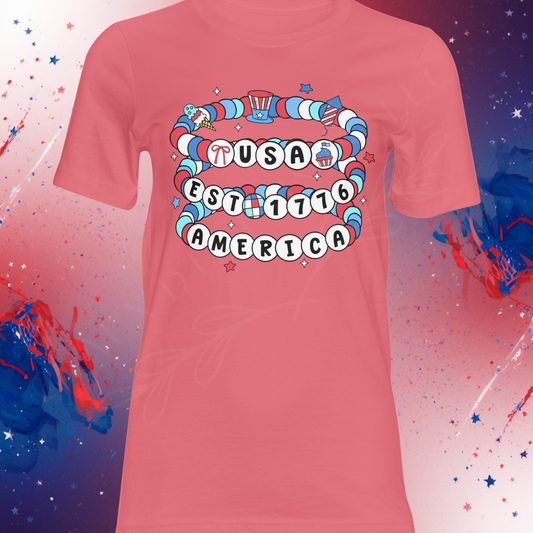 USA Bracelet DTF Single Print