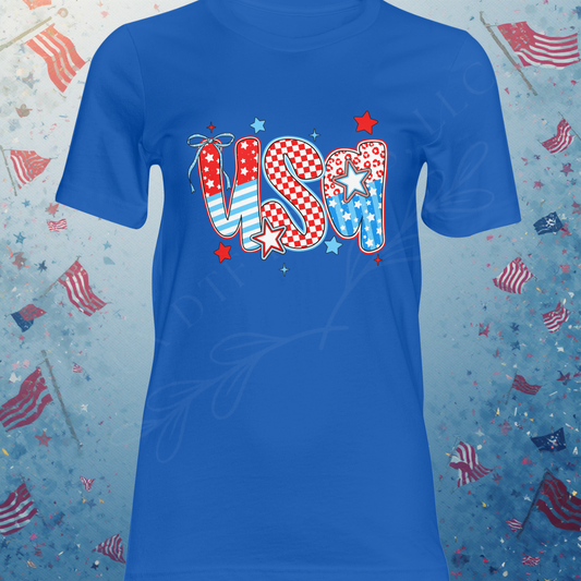 Checkered USA DTF Single Print