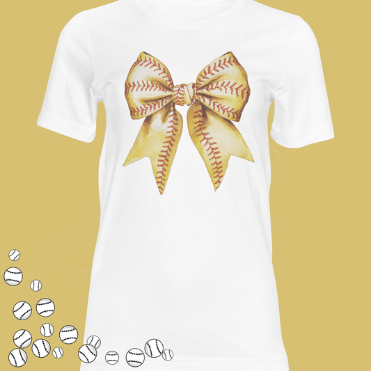 Softball Bow DTF Single Print