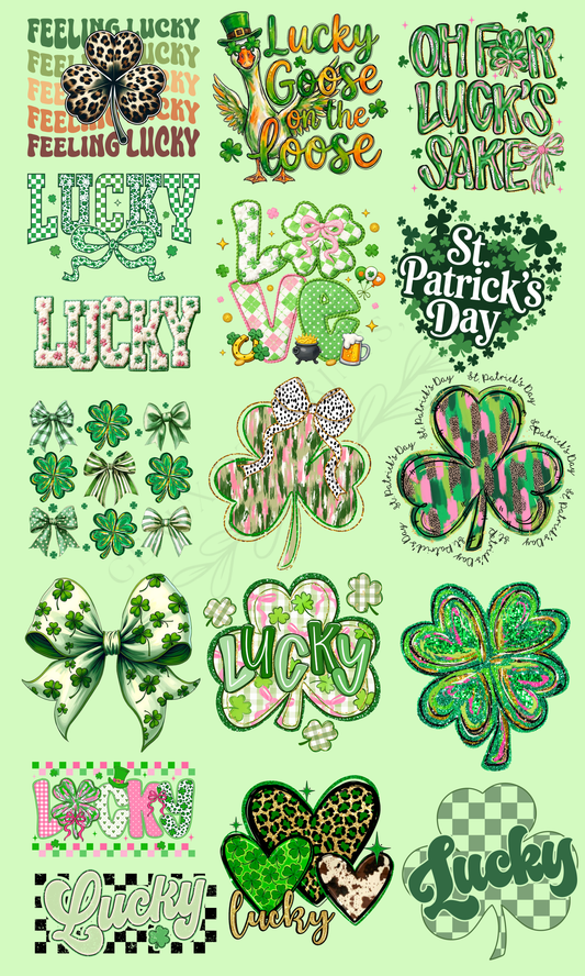 St. Patrick's Day Gang Sheet