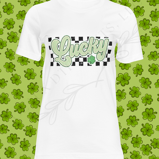 Lucky Checkered DTF Single Print