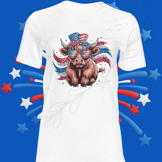 'Merica Cow DTF Single Print