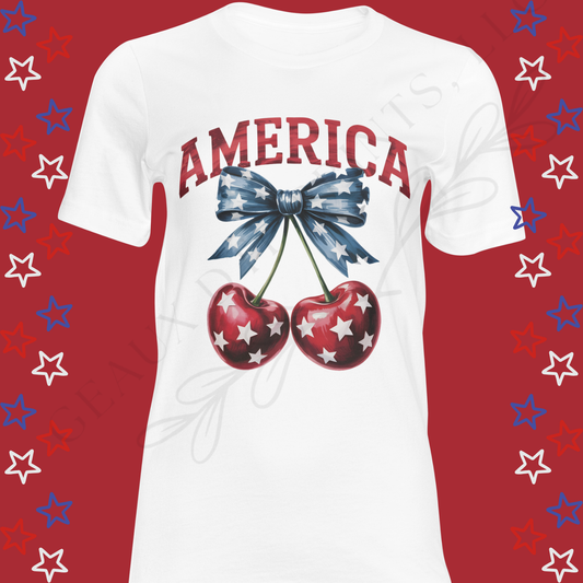 America Cherries DTF Single Print