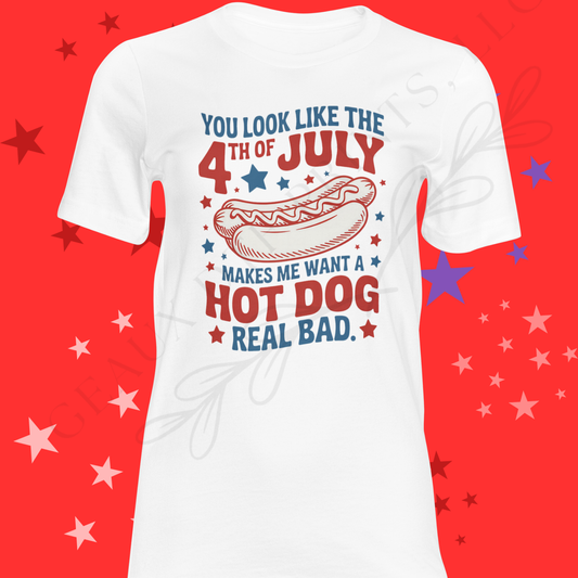 Makes Me Want A Hot Dog Real Bad DTF Single Print