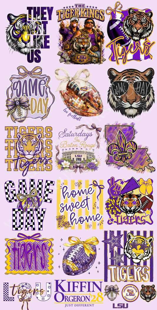 LSU Tigers Gang Sheet